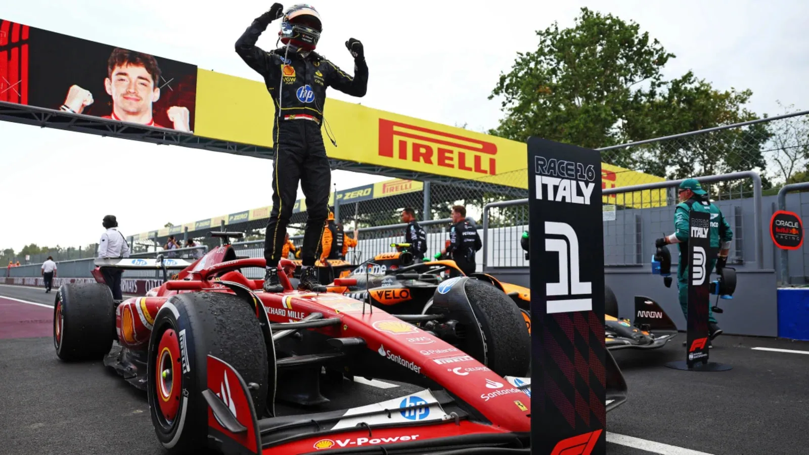 Charles Leclerc wins the Italian GP for Ferrari